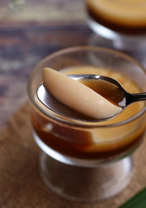 Foto resep Puding sutra kedelai saos jahe