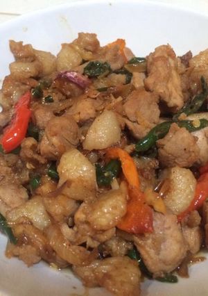 Foto resep Oseng Babi Bawang Cabe Hijau