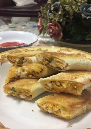 Foto resep Risol scramble egg | roti tawar olah praktis