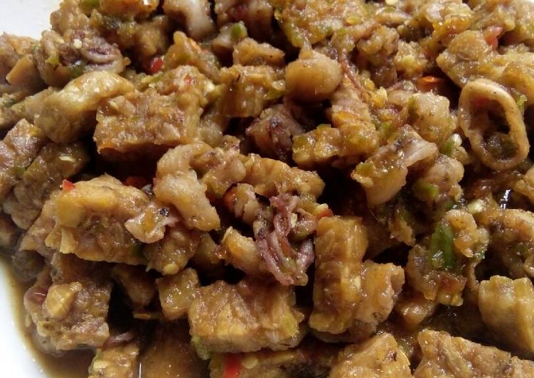 Tempe cumi sambal pedas