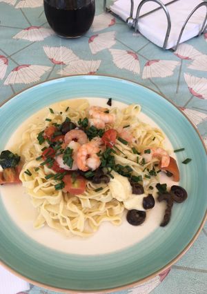 Una foto de Fideos tipo mediterráneos