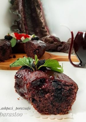 عکسی از دستور کیک شاه توت
