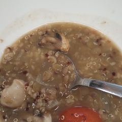 A picture of Lentil and quinoa soup 🍲😋.