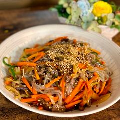 A picture of Korean Noodle ‘Japchae’ 잡채.