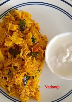 A picture of Aloo Pulav.