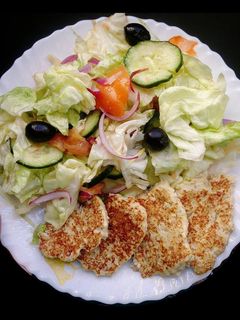 صورة لوصفة فطائر البيض بالشيفلور + سلطة 🥗: