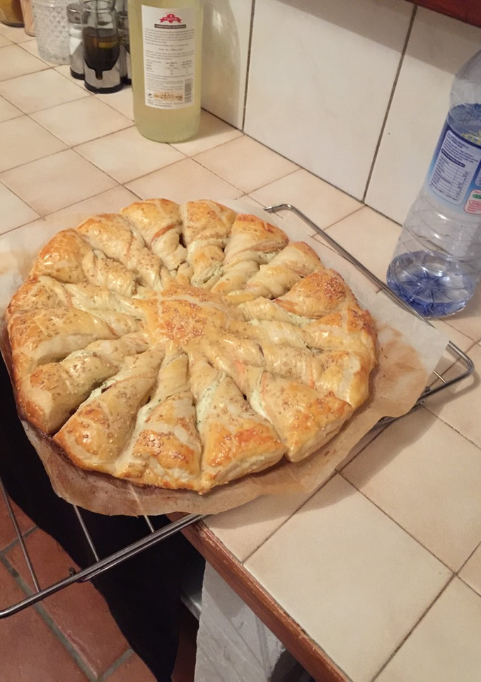 Una foto de Tarta de salmón