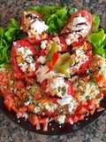 Ensalada Kempo, de tomates rellenos y quinoa. #delantaldorado