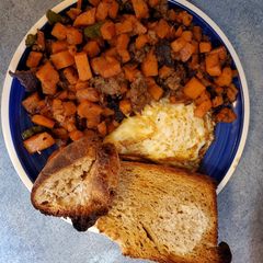 A picture of Sweet Potato Sausage Breakfast Hash.