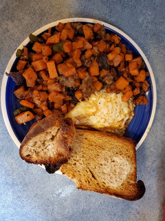 A picture of Sweet Potato Sausage Breakfast Hash.