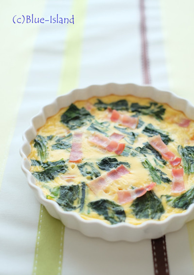 A picture of Easy Spinach and Bacon Quiche.