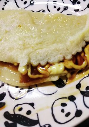 A picture of Osaka-Style Squid Pancake (Squid-Free Version).