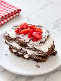 Chocolate Bread Mille-Feuille | kreasi leftover roti tawar coklat