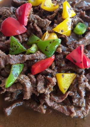 Foto resep Sapi lada hitam ala chinese food halal