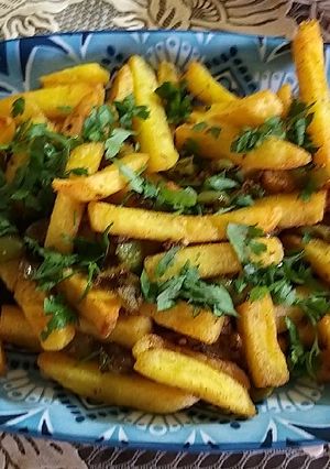 صورة لوصفة بطاطا بالكزبرة