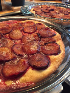 A picture of Prune (plum) Kuchen.
