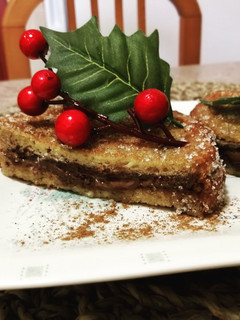 Una foto de Sándwich de Nutella - desayuno
