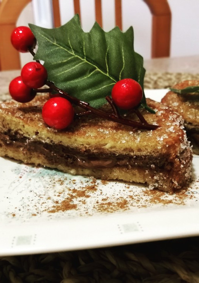 Una foto de Sándwich de Nutella - desayuno