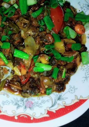 Foto resep Tumis kerang pedas (bumbu iris)