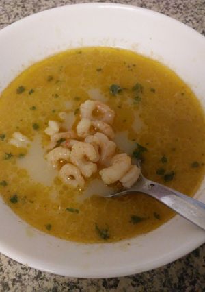 Tejszínes garnélaleves recept fotója