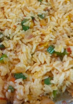 A picture of Schezwan fried Rice.