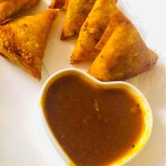 Beef Qeema Samosa A picture of Beef Qeema Samosa.