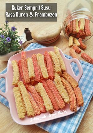 Foto resep Kuker Semprit Rasa Duren & Frambozen