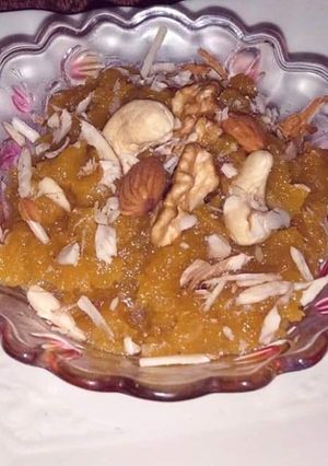 A picture of Kaddu ka halwa.