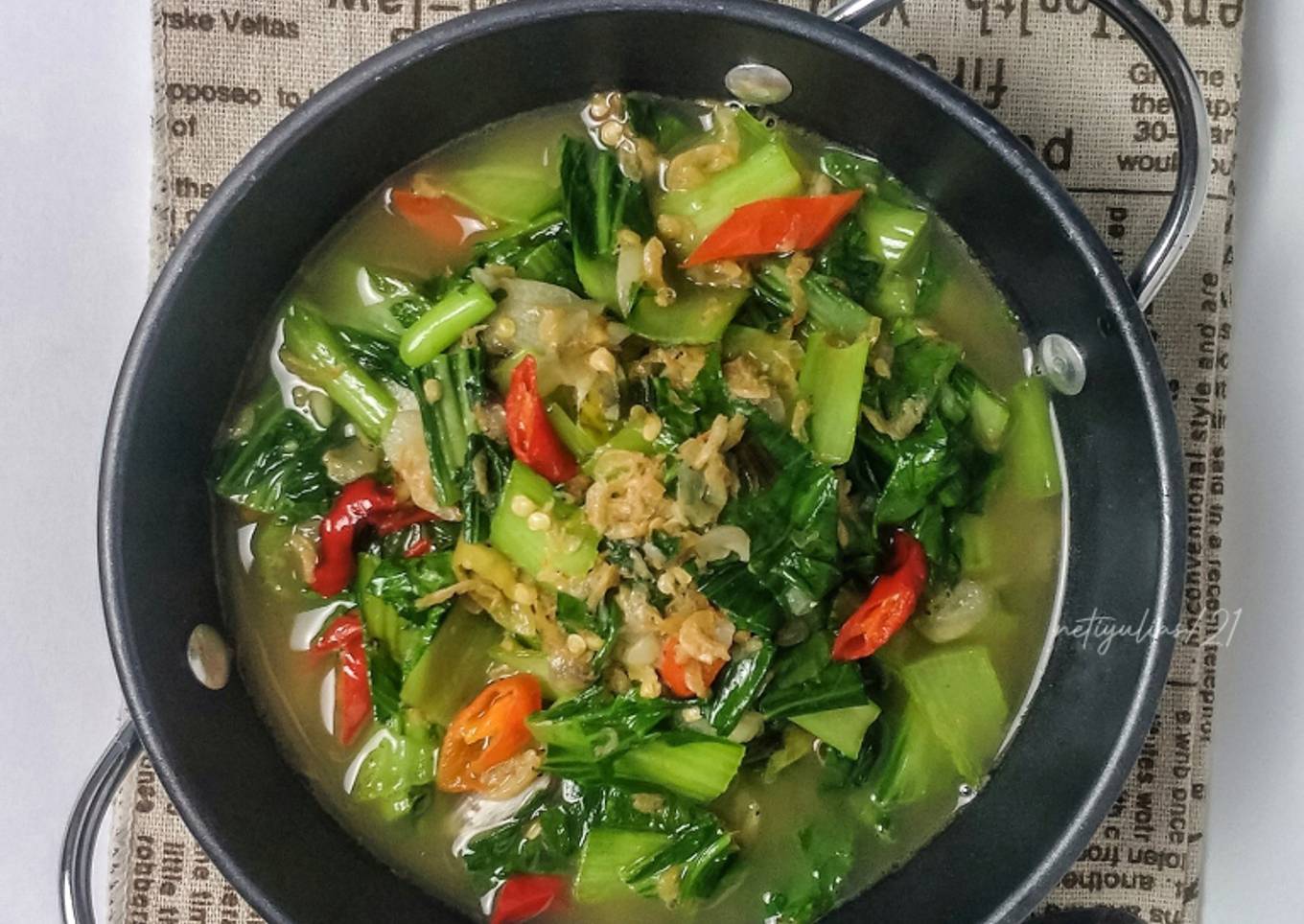 Tumis Pokcoy Rebon pedas