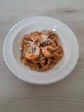 Garlic White Wine Prawn Linguine