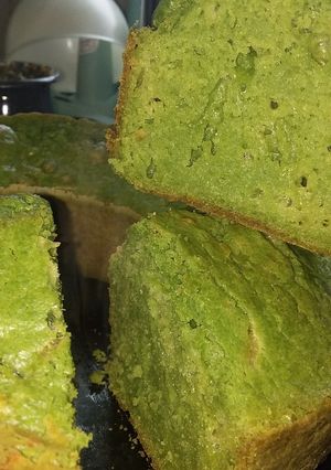 Una foto de Budín de arroz con hojas de brócoli