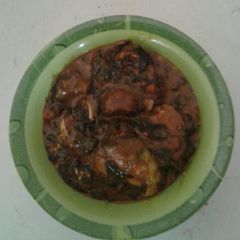 A picture of Fried ogbono soup.