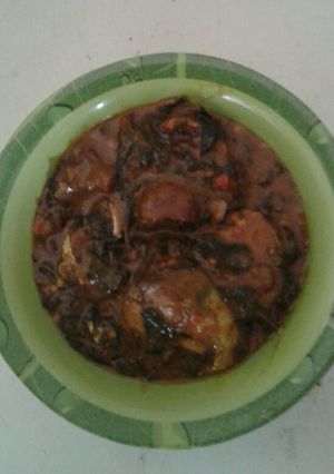 A picture of Fried ogbono soup.
