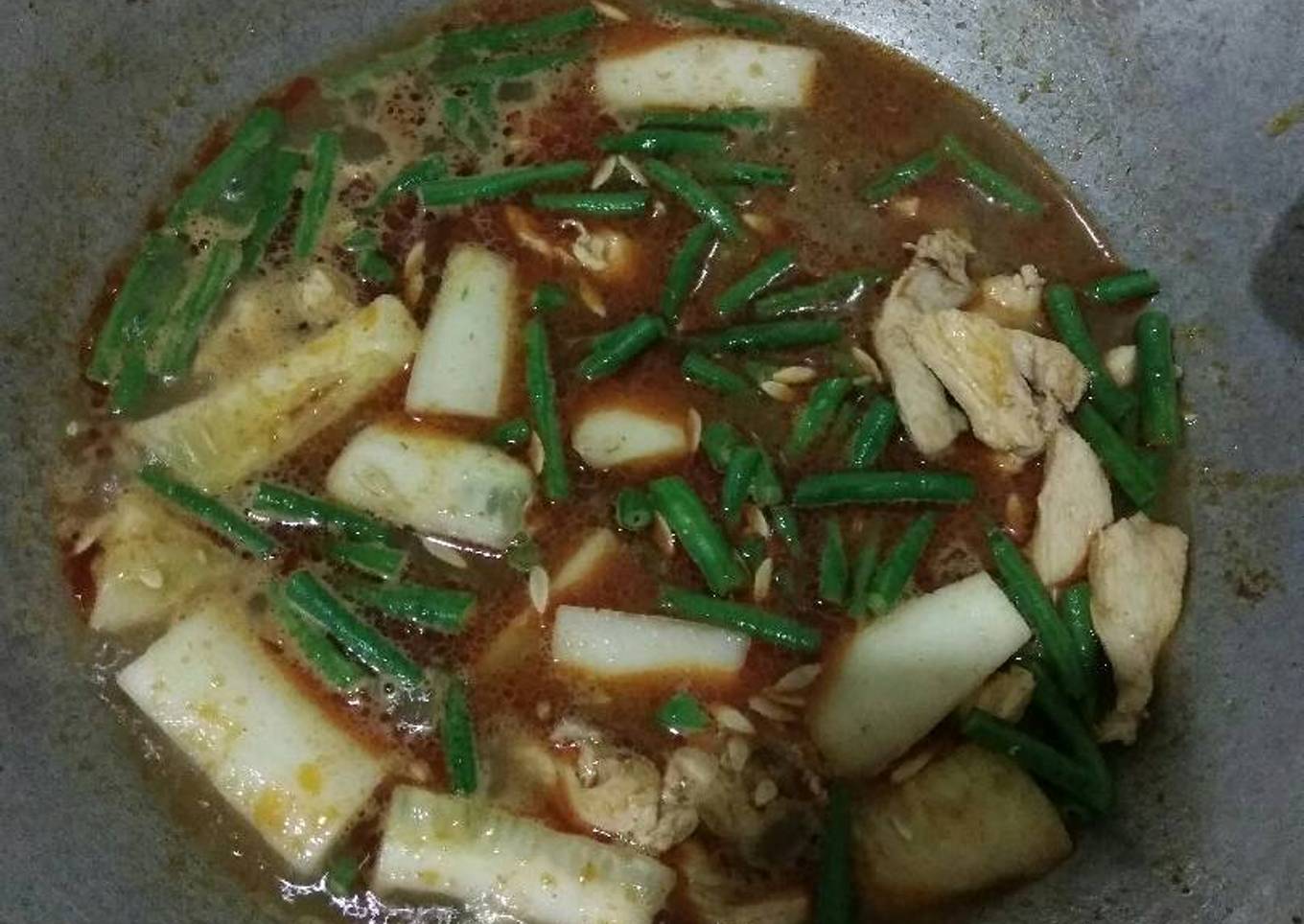 Gulai ayam timun kacang panjang super simple