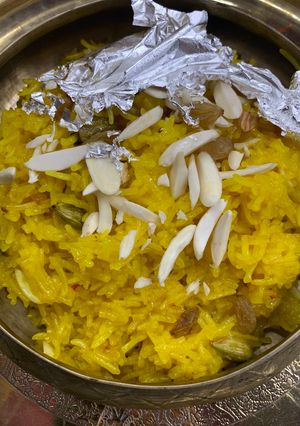 A picture of Sweet Kesar Chawal (Meethe Chawal).