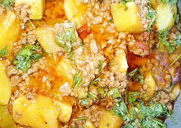 Aloo qeema