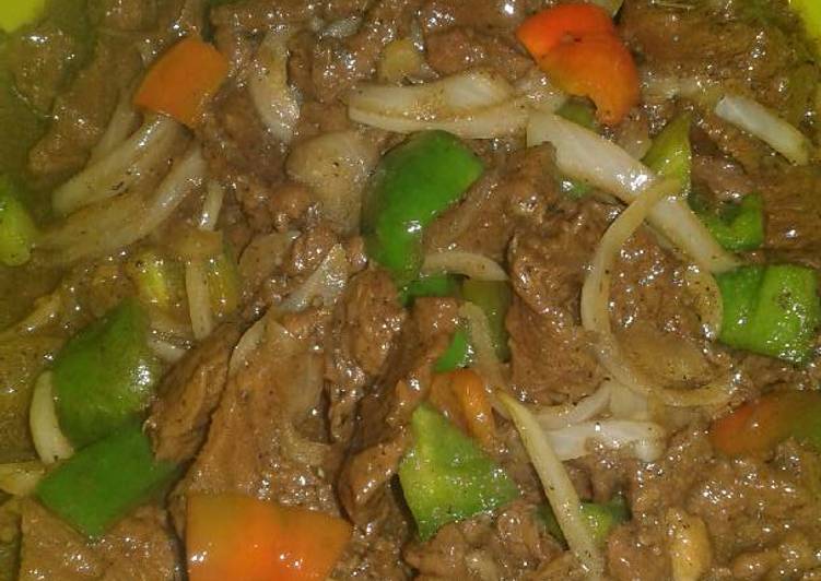 Resep Daging sapi lada hitam ala Evi gani, Enak Banget