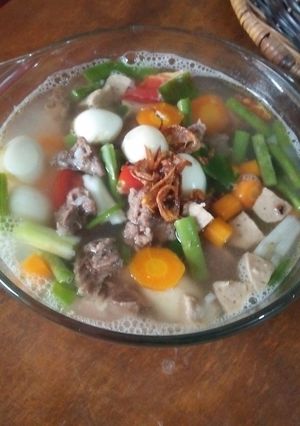 Foto resep Sop Daging Sapi Telur Puyuh Bakso