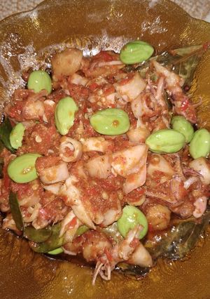Foto resep Sambel Cumi asin + pete