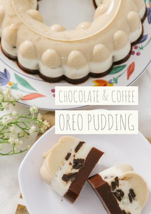 Foto resep Pudding 3 Layers Coffee, Oreo, and Chocolate