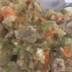 A picture of Ground turkey rice skillet.