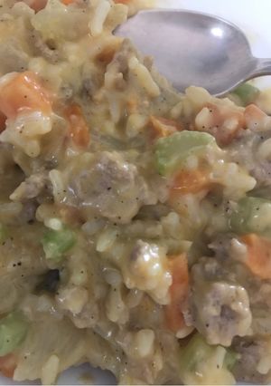 A picture of Ground turkey rice skillet.