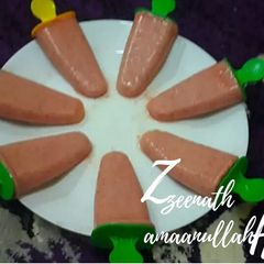A picture of Strawberry Popsicles.