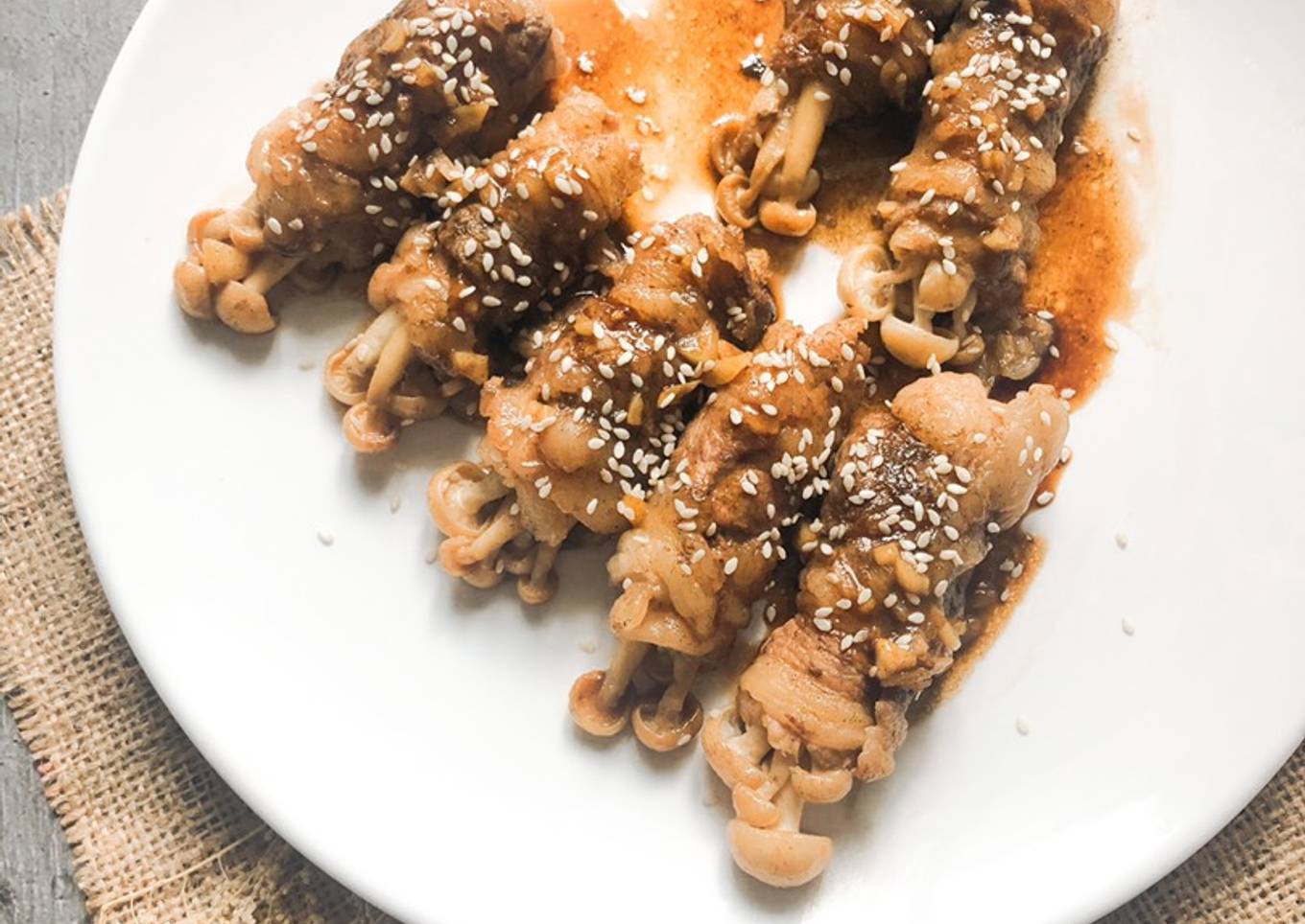 Shimeji Beef Roll