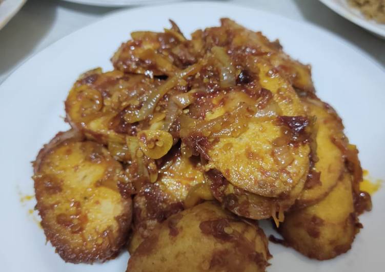 Galantin balado bawang bombay