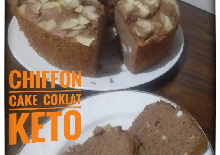 Chiffon Cake Coklat keto