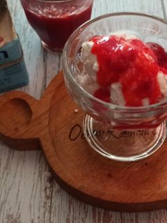 Foto resep Es Krim Stroberi