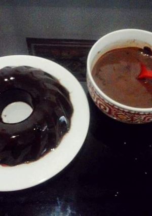 Foto resep Puding coklat saus fla coklat