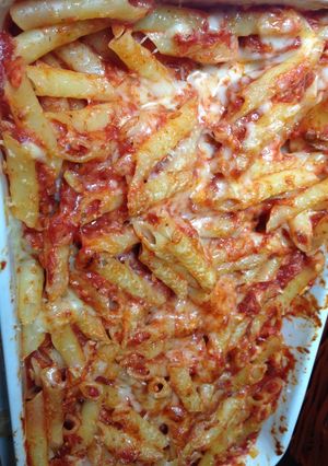 Una foto de Macarrones gratinados a la pimienta