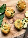 Wild garlic and cheese scones